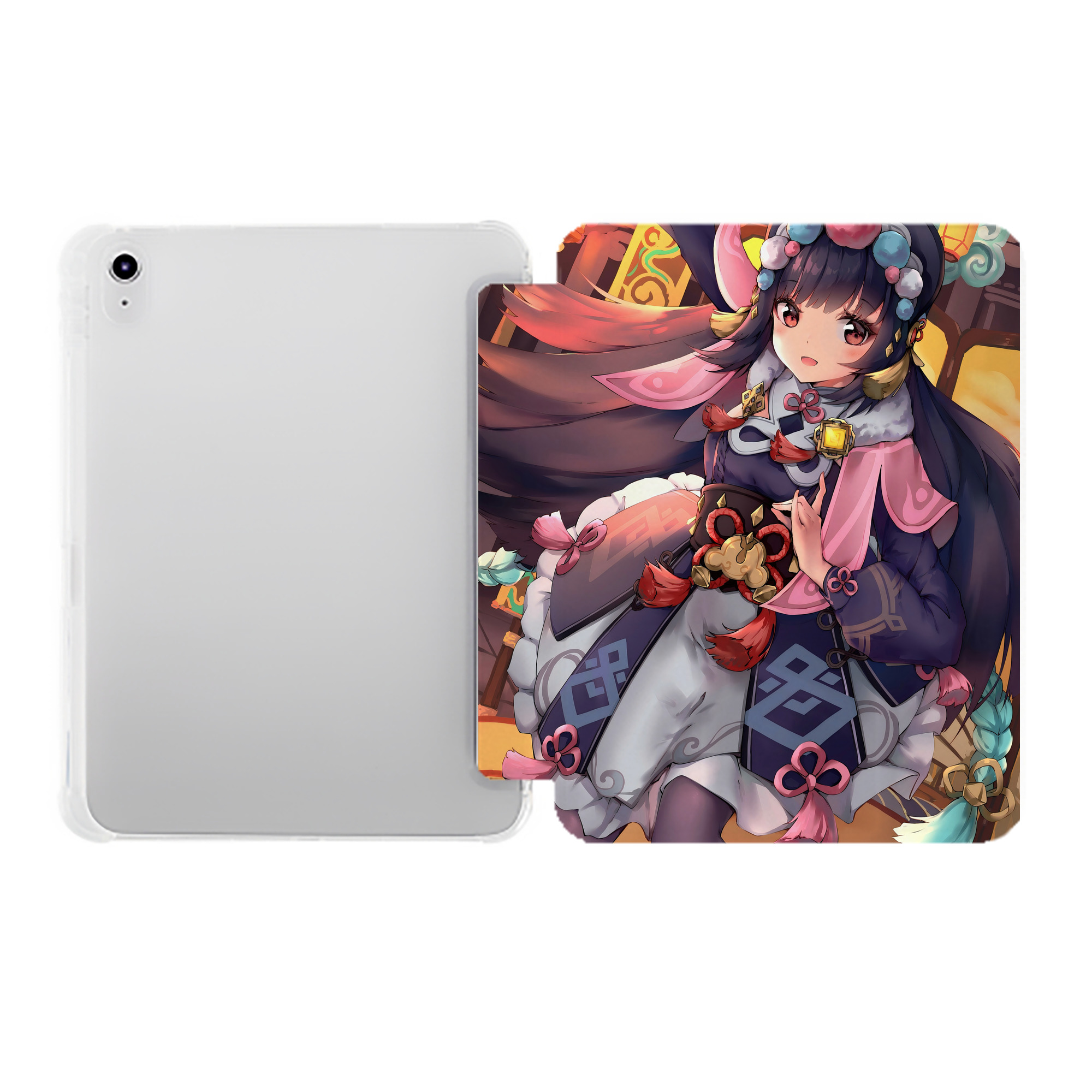 げんし神 genshin IPad ケース ペン収納付き 三つ折りスタンド PUレザー×シリコン 対応機種9.5/10.5/10.9インチ